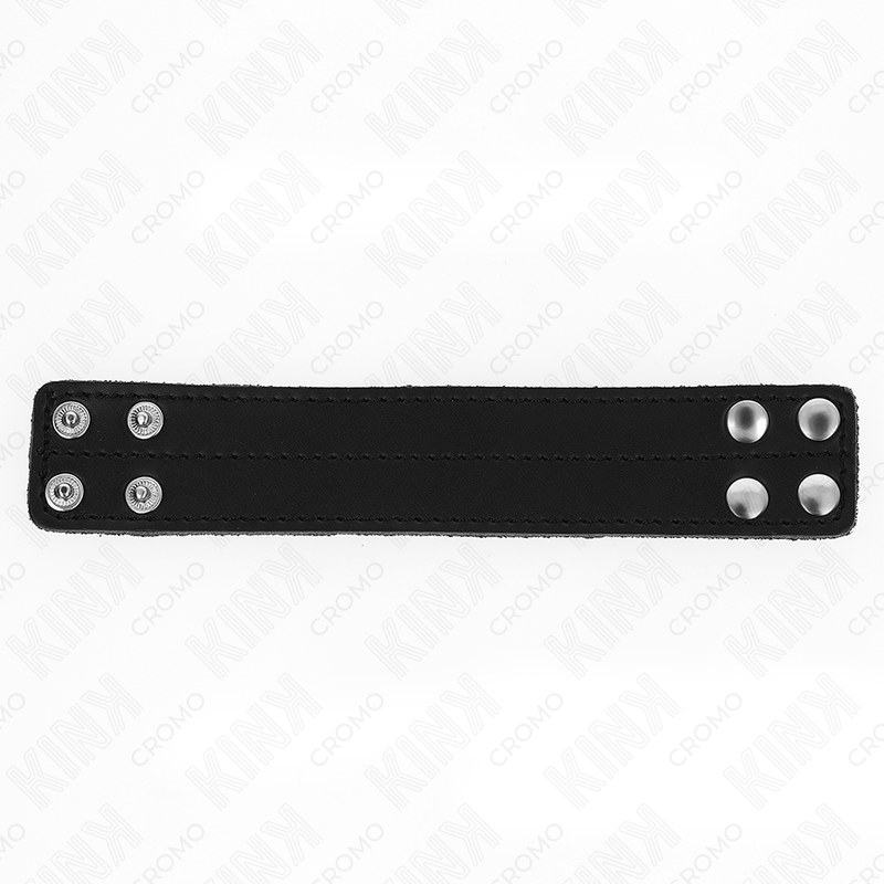 Kink – Anneau pénis en cuir avec fermeture à pression 18,5 x 3,3 cm