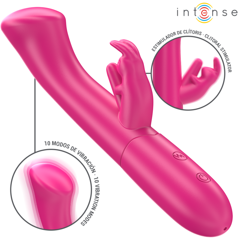 Intense – Julieta vibrateur rabbit 18,6 cm 10 vibrations rose