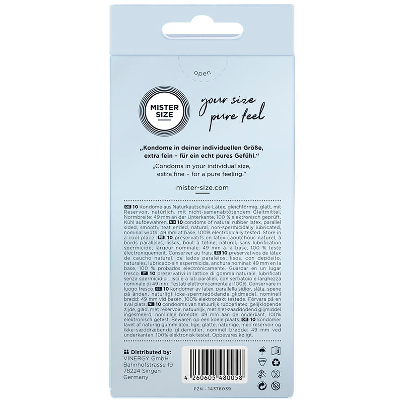Mister Size 49mm pack of 10