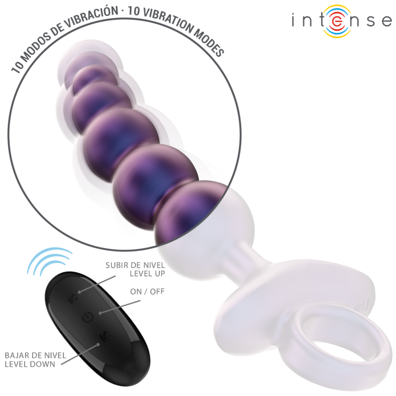 INTENSE - TITO PLUG ANAAL VIBRADOR MODELO 3 BEDIENINGSAFSTANDSBEDIENING