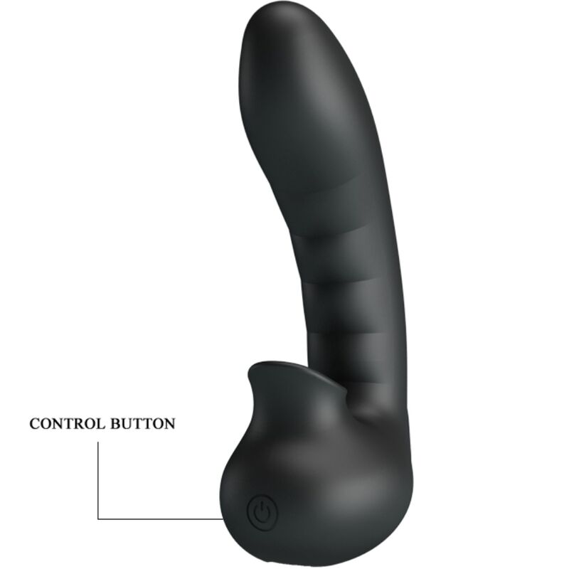 Pretty Love – Hobgoblin boîte à doigts vibrants 12 vibrations + stimulateur de clitoris noir