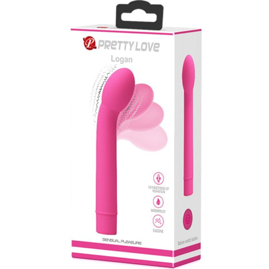 PRETTY LOVE - LOGAN VIBRADOR PUNTO G 10 VIBRACIONES PINK
