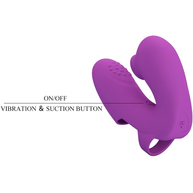 Pretty Love – Vibrateur de doigts athena avec stimulateur de clitoris violet