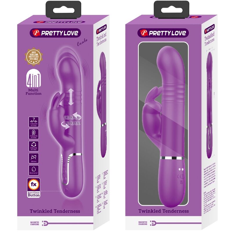 PRETTY LOVE - COALE VIBRADOR RABBIT MULTIFUNCTION 4 IN 1 MORADO