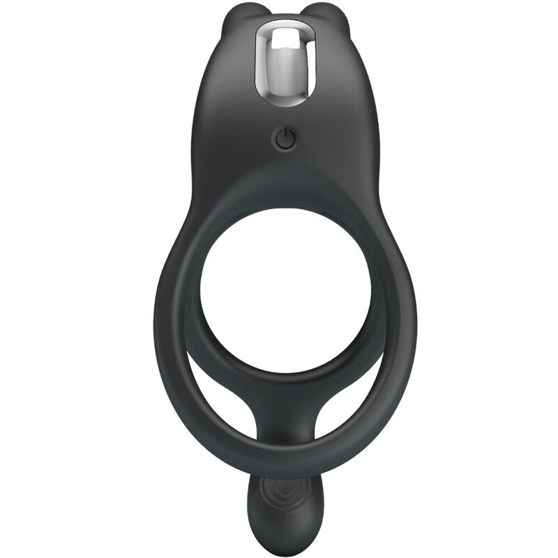 Pretty Love – Seth double anneau vibrant lapin 7 vibrations noir