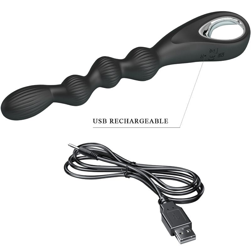 MOOIE LIEFDE - FEDERER ANALE VIBRADOR 12 VIBRACIONES NEGRO