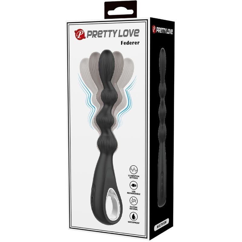 MOOIE LIEFDE - FEDERER ANALE VIBRADOR 12 VIBRACIONES NEGRO