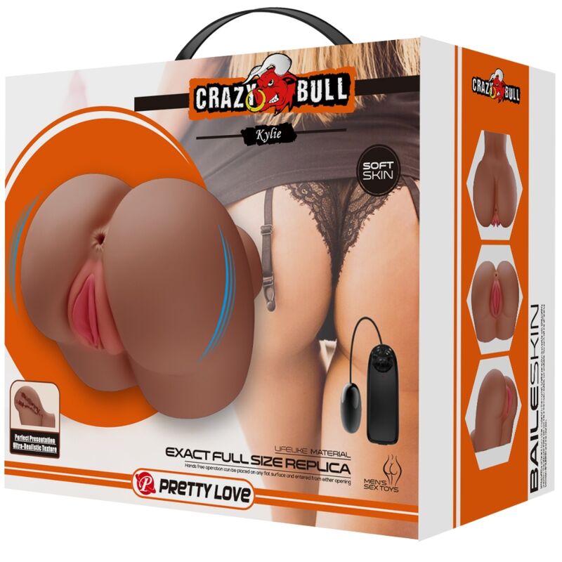 CRAZY BULL - KYLIE TRASERO VIBRADOR WITH VAGINA Y ANO REALISTICO NATURAL CONTROL REMOTO