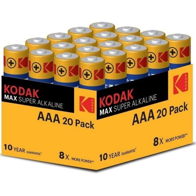 Kodak – Pack de piles alcalines max AAA lr03*20 piles
