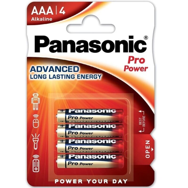 Panasonic – Piles alcalines pro power AAA lr03 blister*4
