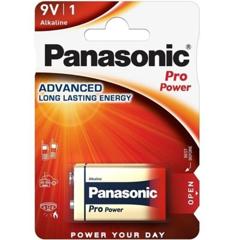 Panasonic – Pile alcaline pro power 9v lr61 blister*1