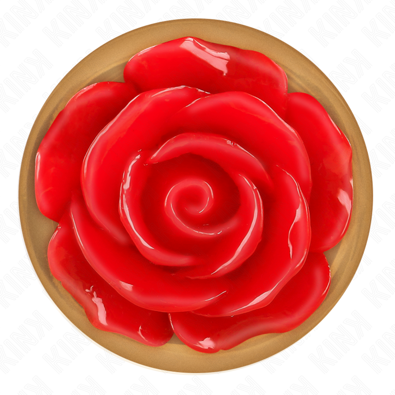Kink – Plug anal or rose avec rose rouge M
