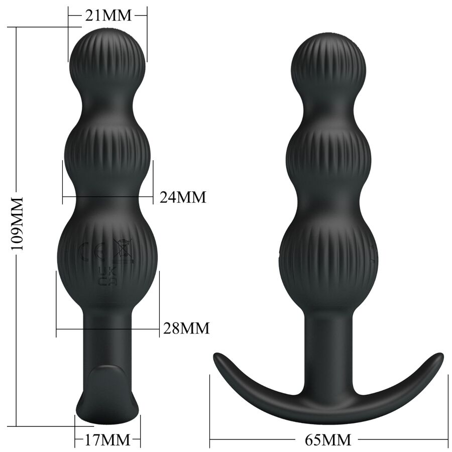MOOIE LIEFDE - SIDNEY ANAAL VIBRADOR 10 VIBRACIONES NEGRO