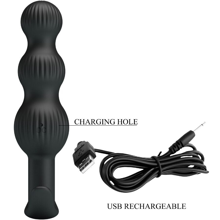 MOOIE LIEFDE - SIDNEY ANAAL VIBRADOR 10 VIBRACIONES NEGRO