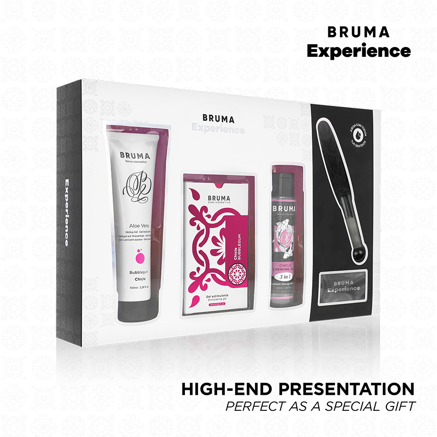 BRUMA XPERIENCE - KIT TENTATION DE GOMME SUCRÉ AVEC AMPLIFICATEUR D'ORGASME