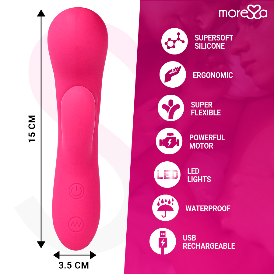 MORESSA - JERRY CLIP VIBRADOR PUNTO GY CLITORIS PREMIUM SILICONE RECHARGEABLE