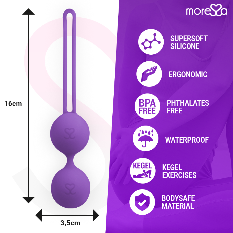 MORESSA - OSIAN TWEE ENTRENAMIENTO SUELO PELVICO 101gr PREMIUM SILICONA LILA
