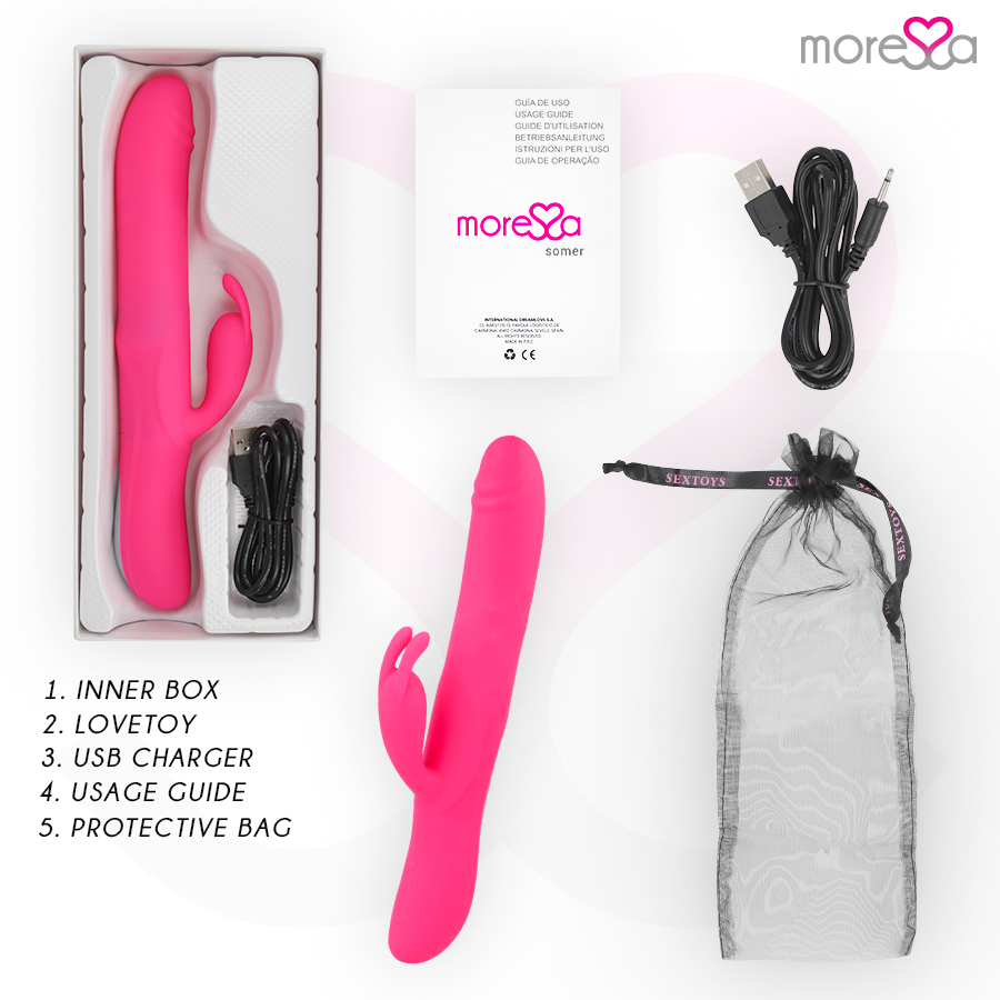 MORESSA - SOMER ROTADOR PERLADO AND POTENTE VIBRACIÓN SILICONE PREMIUM