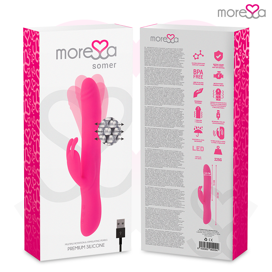 MORESSA - SOMER ROTADOR PERLADO AND POTENTE VIBRACIÓN SILICONE PREMIUM