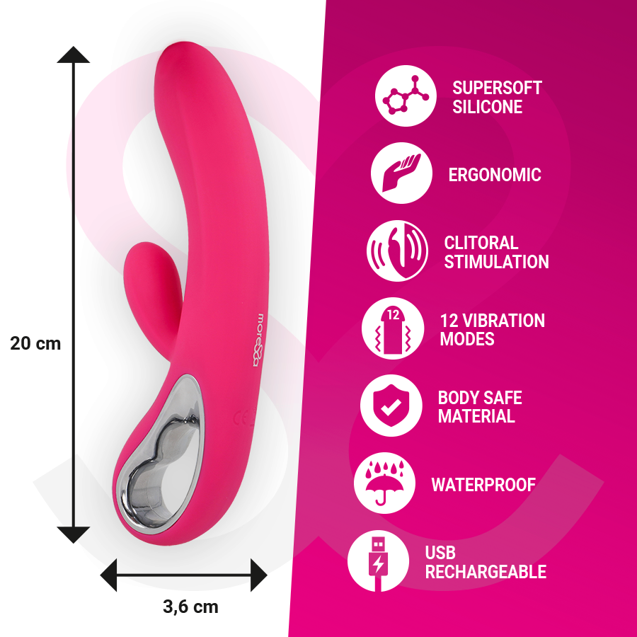 MORESSA - TROY MASAJEADOR PUNTO GY CLITORIS PREMIUM SILICONEN OPLAADBAAR