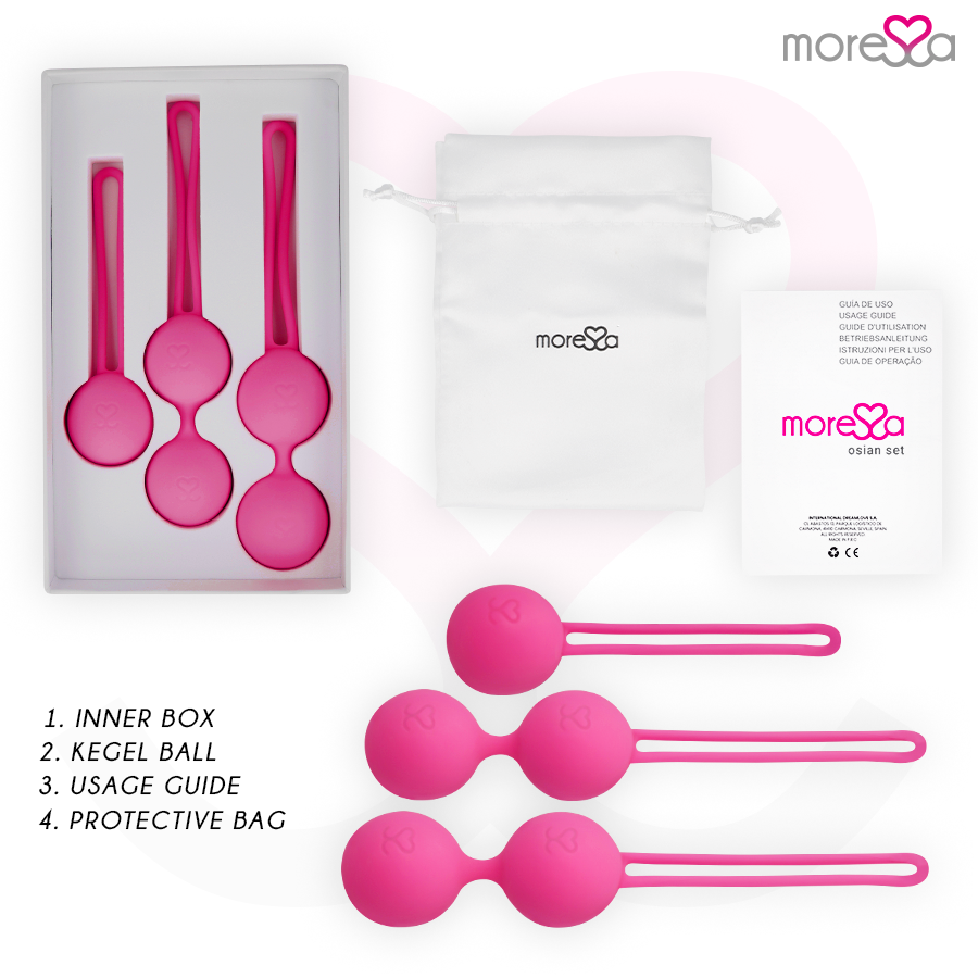 MORESSA - OSIAN SET PREMIUM SILICONEN ROZE (Osian One - 51 g | Osian Two - 101 g | Osian Three 85 g)