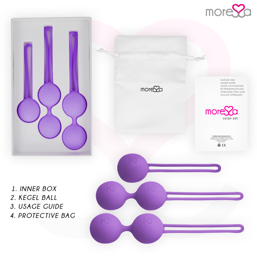 MORESSA - OSIAN SET Osian One; 51 Gr / Osian Two; 101 Gr / Osian Three 85 gr PREMIUM SILICONEN LILA