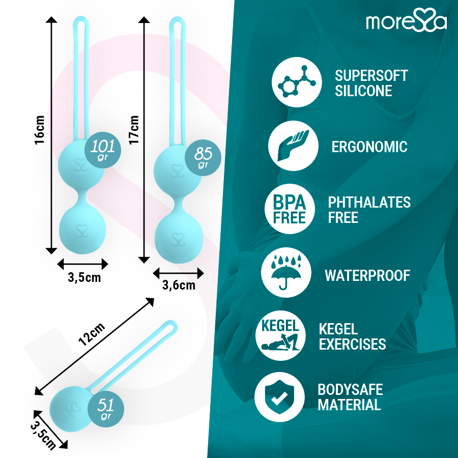 MORESSA - OSIAN SET Osian One; 51 Gr / Osian Two; 101 Gr / Osian Three 85 gr PREMIUM SILICONEN TURKOOIS