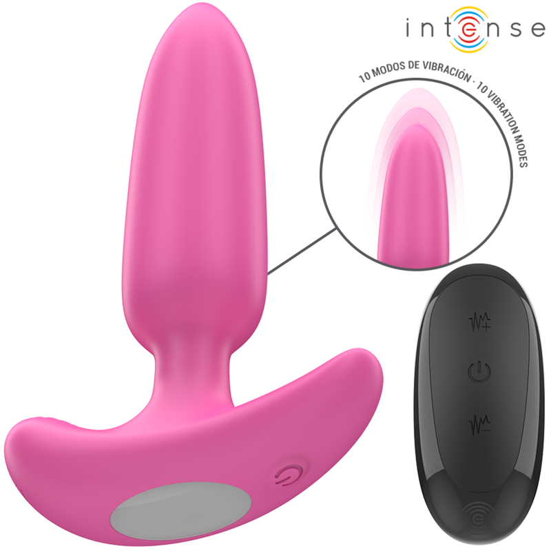 Intense – Ross anal plug 10 vibrations rose télécommande