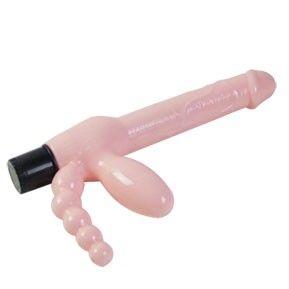 BAILE - ARNÉS SIN CUERDA TPR WITH VIBRACIÓN Y ESTIMULACION ANAL 25.4 CM