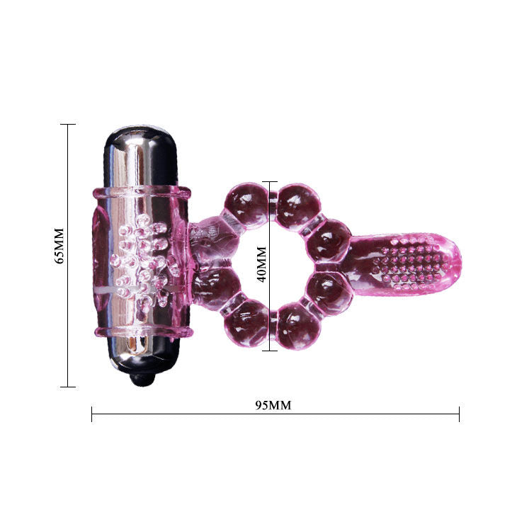 BAILE - ANILLO SILICONE 10 RITMOS LENGUA WITH VIBRACIÓN ROSA