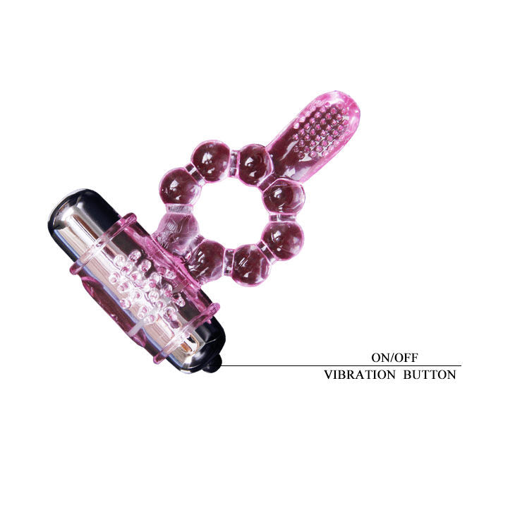 BAILE - ANILLO SILICONE 10 RITMOS LENGUA WITH VIBRACIÓN ROSA