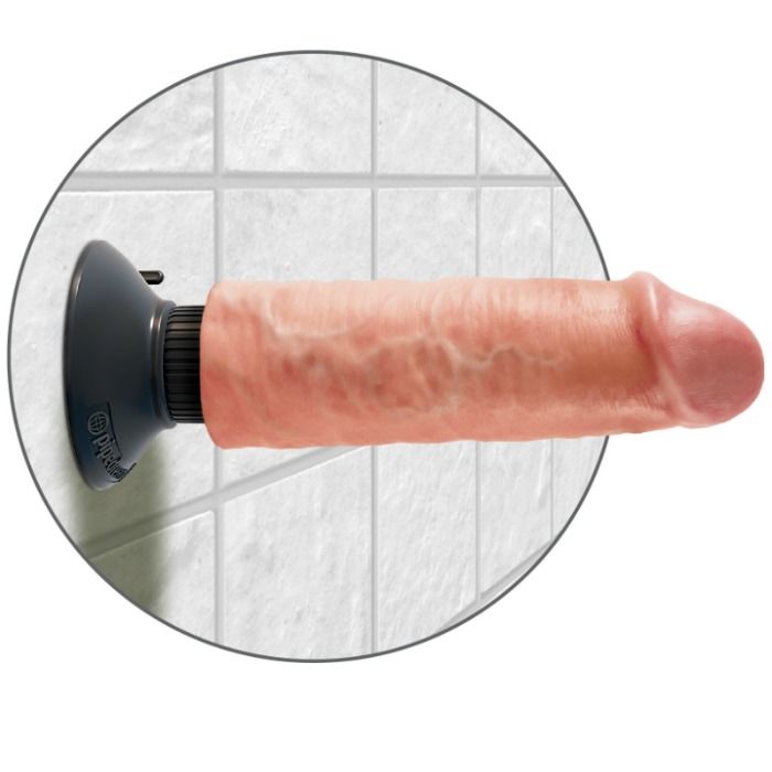KING COCK - DILDO VIBRADOR 15,24 CM NATUURLIJK