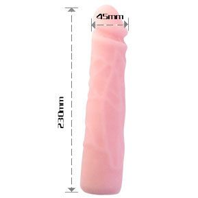 BAILE - DILDO SILICONE TACTO PEL REALÍSTICO 23 CM