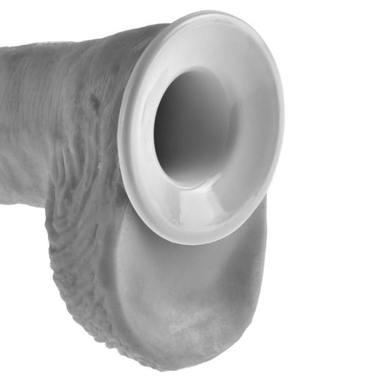 KING COCK - STRAP-ON WITH DILDO HUECO 28 CM Y TIRANTES COLOR CARNE