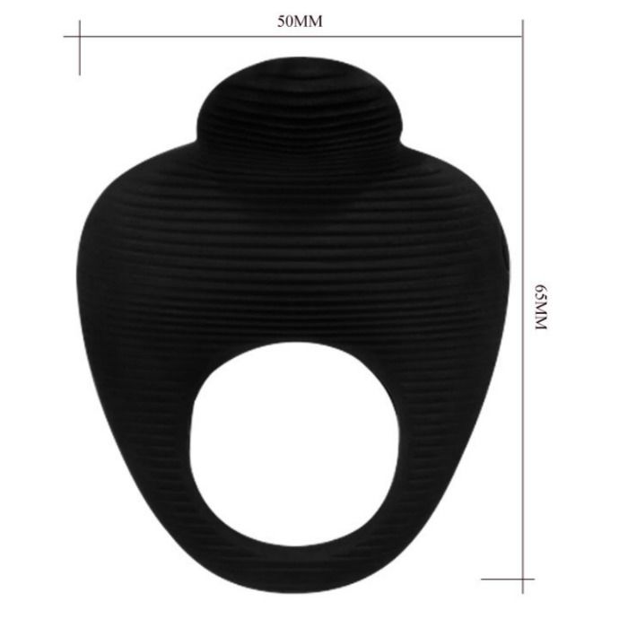 MOOIE LIEFDE - VINGERHOED ANILLO VIBRADOR NEGRO