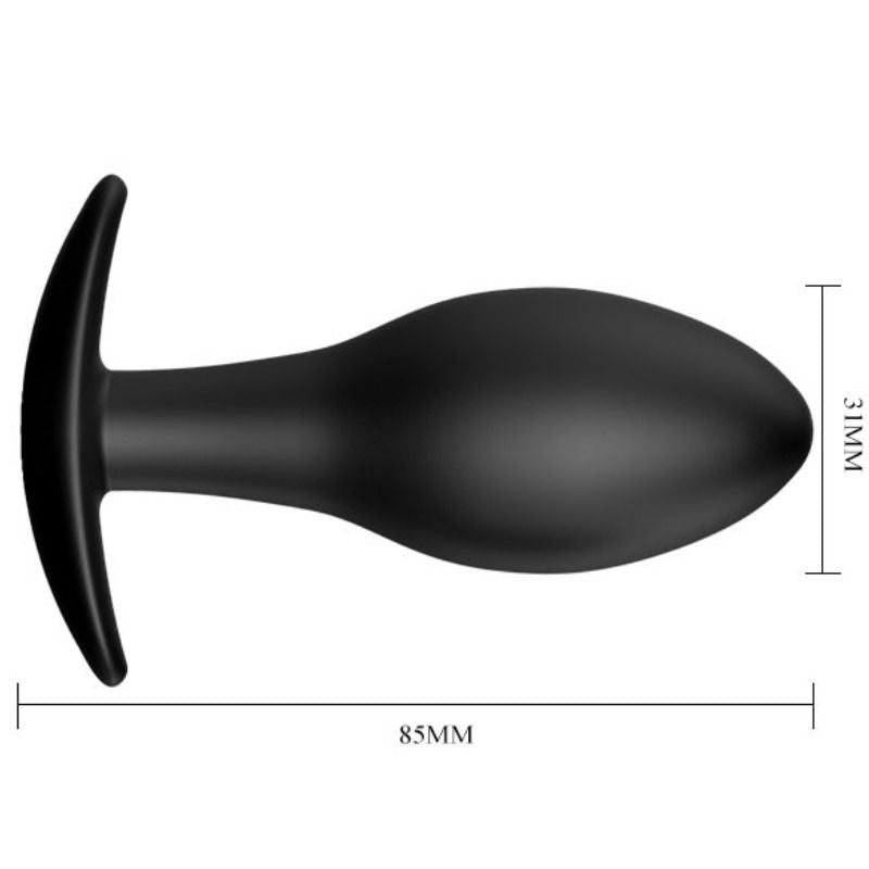 PRETTY LOVE - ANCLA SILICONE ANAL PLUG 8.5 CM NEGRO