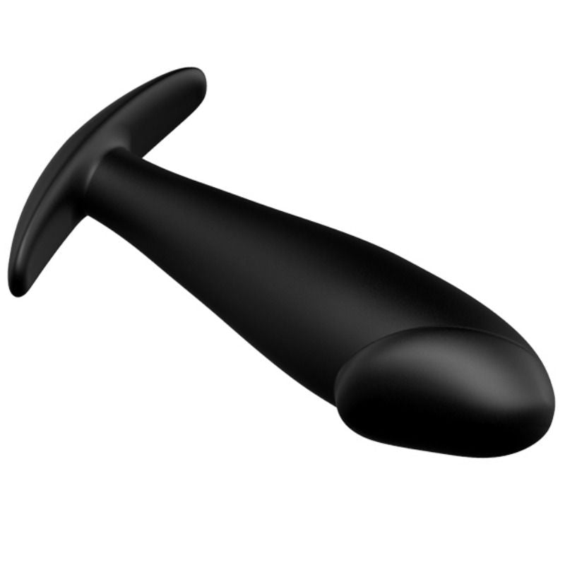 PRETTY LOVE - PLUG ANAL SILICONE FORMA PENE Y 12 MODOS VIBRACIÓN NEGRO
