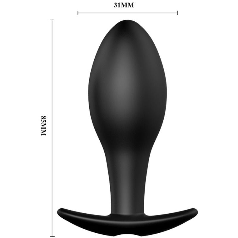 PRETTY LOVE - PLUG ANAL SILICONE FORMA ANCLA 12 MODOS VIBRACIÓN NEGRO