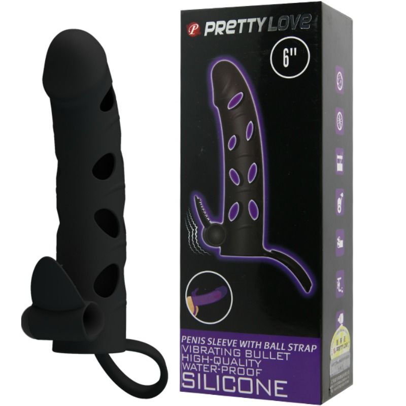 PRETTY LOVE - FUNDA SILICONEN MET VIBRATIE 15,2 CM