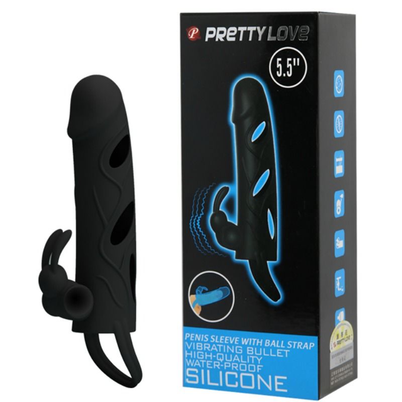 PRETTY LOVE - FUNDA SILICONEN MET VIBRATIE 14 CM 1.0