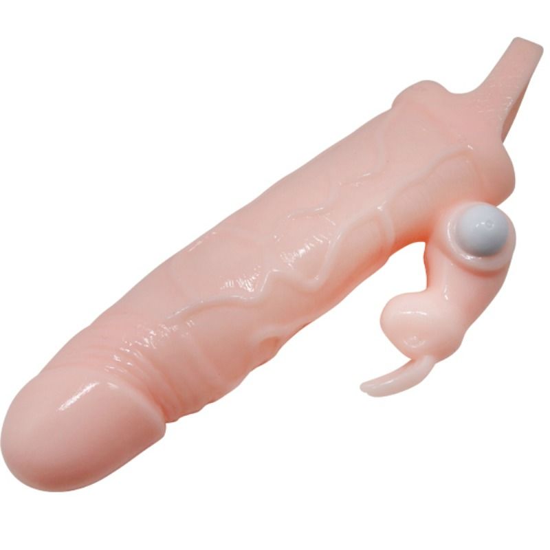BAILE - BRAVE MAN FUNDA PENE MET KONIJN VIBRADOR 16,5 CM NATUURLIJK