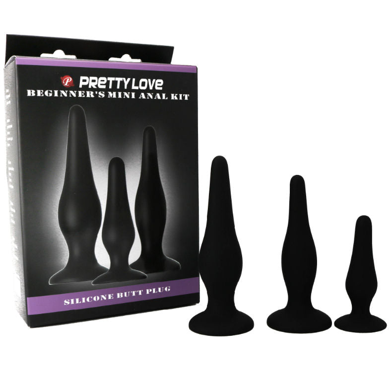 PRETTY LOVE - SILICONE ANAL PLUGS INICIATION KIT