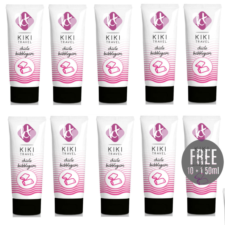 Kikí Travel – Lubrifiant saveur gomme 50ml 10 + 1 offert