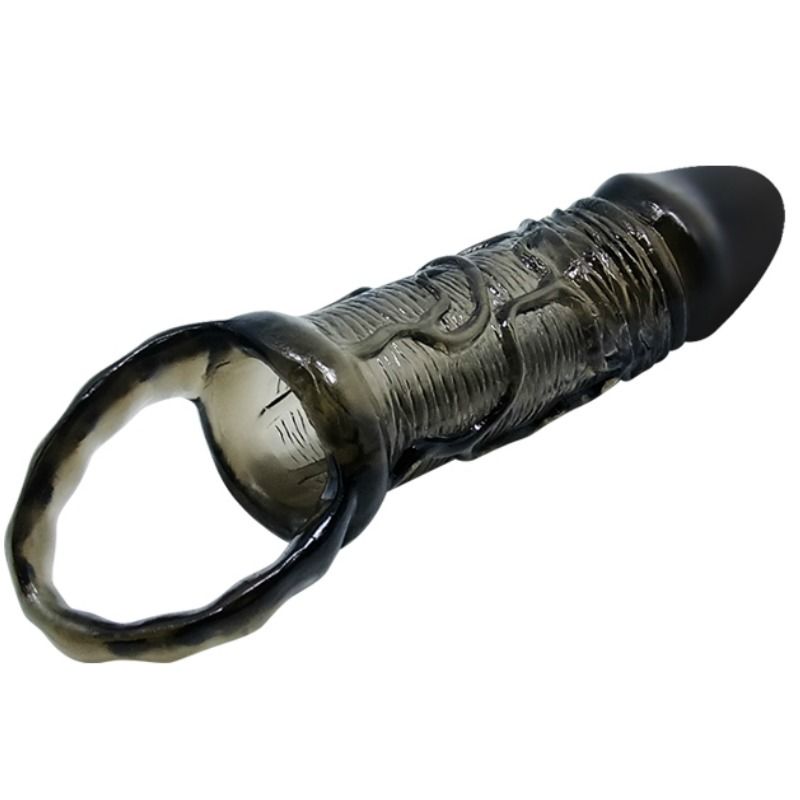 BAILE - FUNDA EXTENSORA PENE MET BAND PARA TESTICULOS NEGRO 13,5 CM