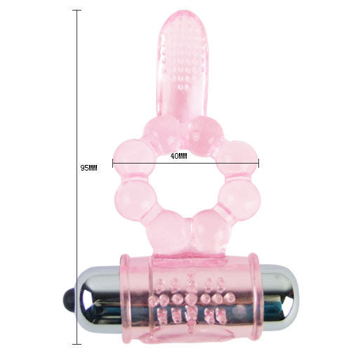 BAILE - ANILLO SILICONE 10 RITMOS LENGUA WITH VIBRACIÓN ROSA