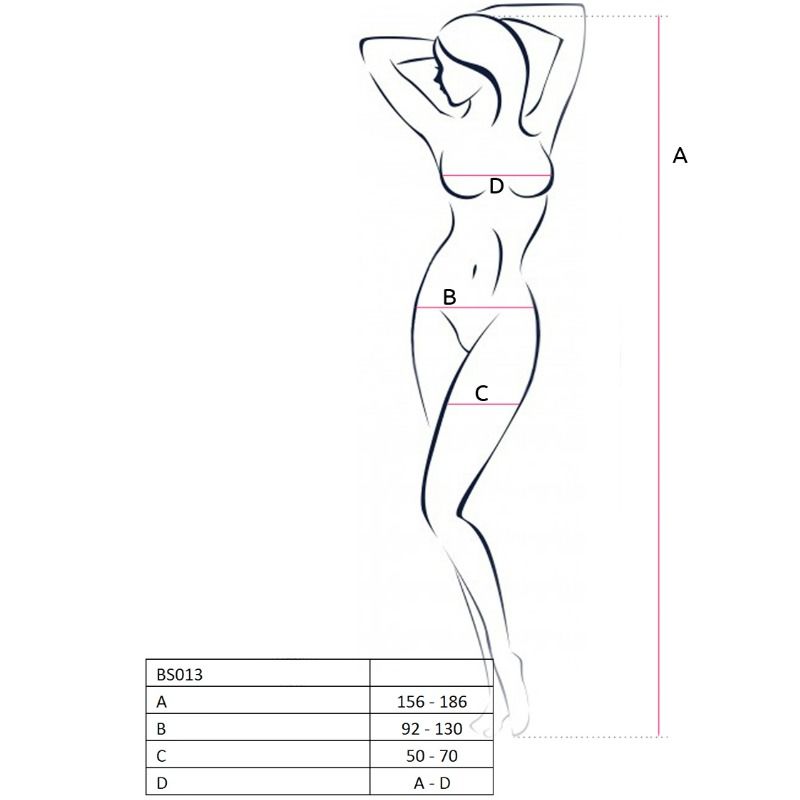 Passion – Femme bs013 bodystocking noir taille unique