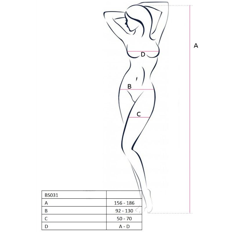 PASSIE - VROUW BS031 BODYSTOCK ROSE TALLA ÚNICA