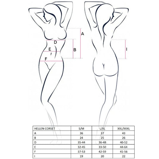 PASSIE - VROUW HELLEN CORSET NEGRO TALLA S/M