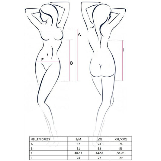 PASSION - FEMME HELLEN ROBE ET STRING TAILLE L/XL