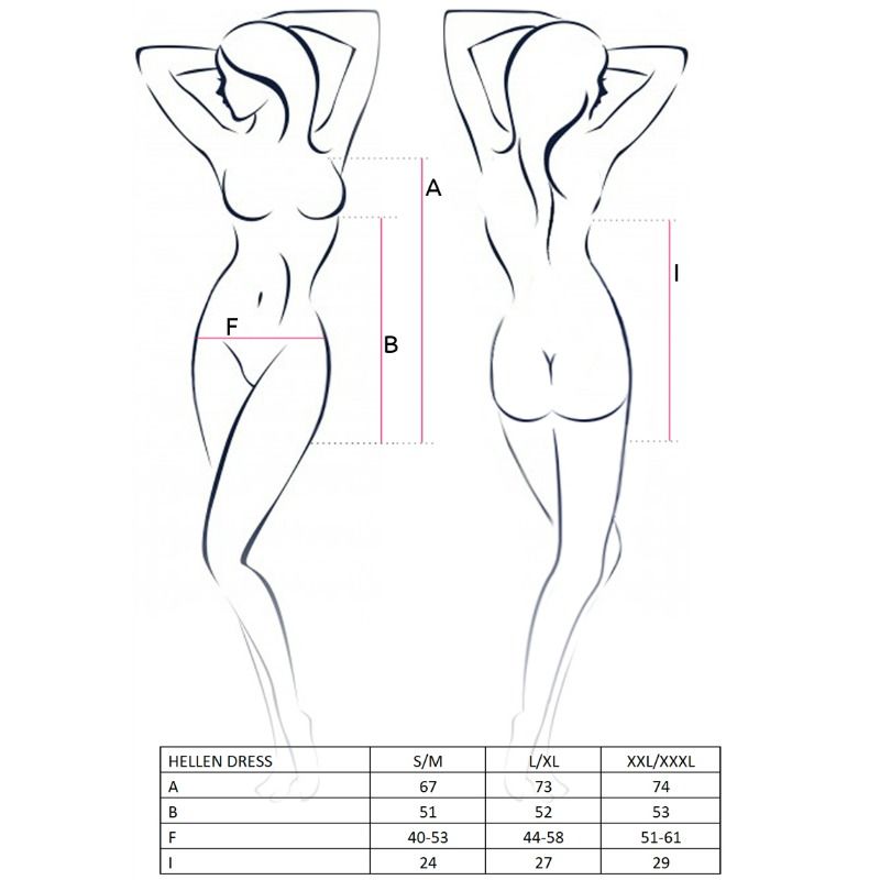 PASSION - FEMME HELLEN ROBE ET STRING TAILLE L/XL